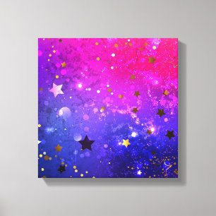 Lienzo Fondo azul rosa brillante
