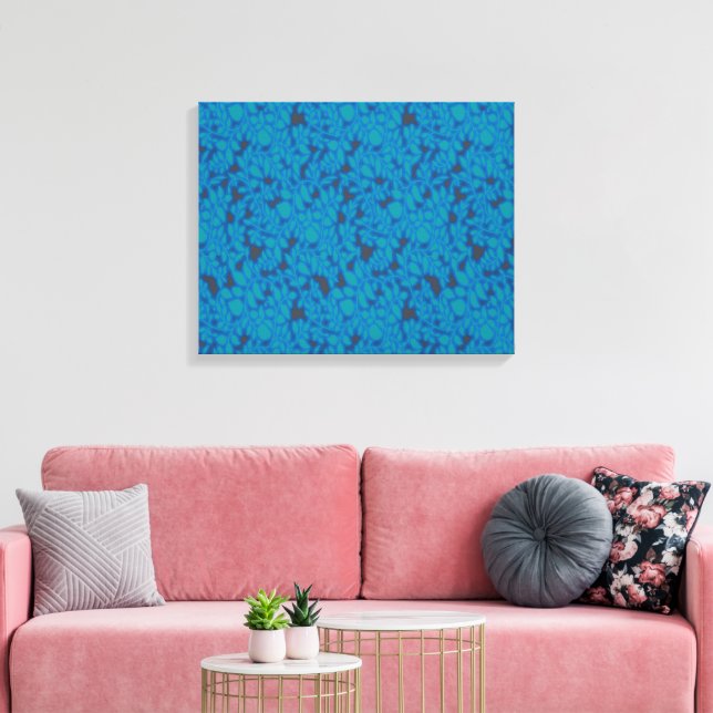 Lienzo fondo azul y negro con un patrón (Insitu (Sala de estar))