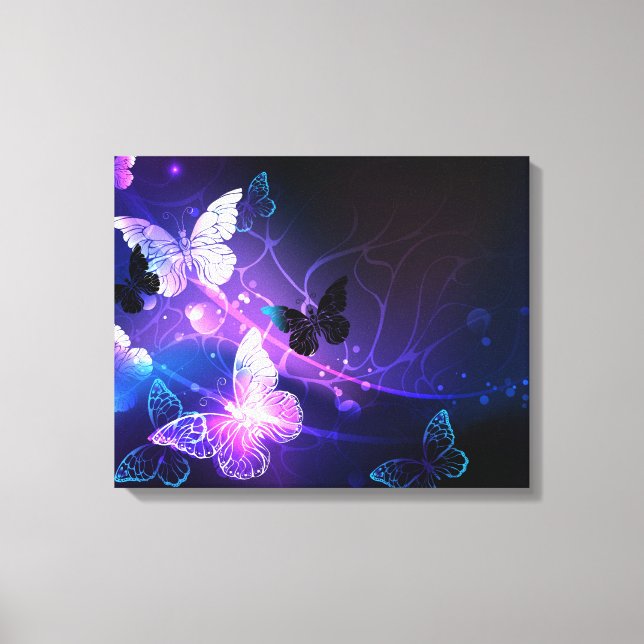 Lienzo Fondo con mariposas nocturnas (Anverso)
