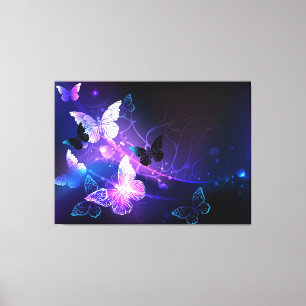 Lienzo Fondo con mariposas nocturnas