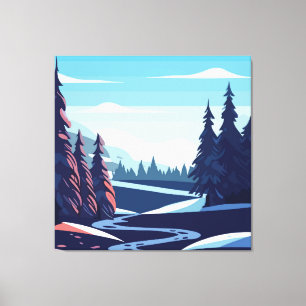 Lienzo Fondo de la colección de invierno