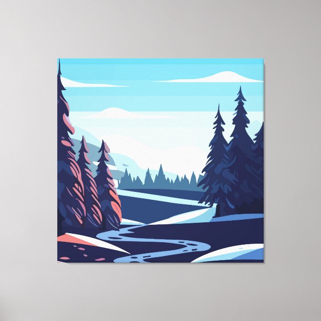 Lienzo Fondo de la colección de invierno (Anverso)