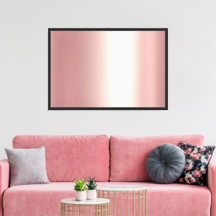 Lienzo Fondo de oro rosa en blanco para su foto familiar