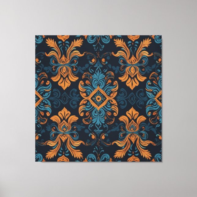 Lienzo fondo de pantalla azul y naranja (Anverso)