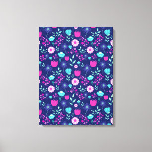 Lienzo Fondo de patrón floral corto