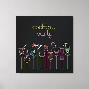 Lienzo Fondo del Fiesta de cócteles