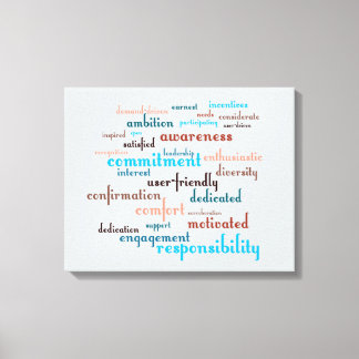 Lienzo Fondo del Personalizable de Word Cloud de motivaci