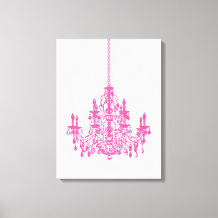 Lienzo Fondo DIY de PixDezines/Candelabro de Cristal Rosa