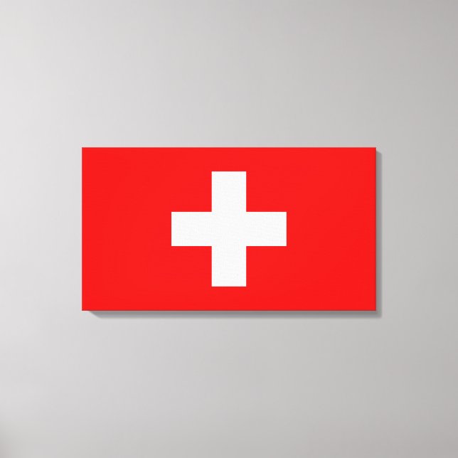 Lienzo Fondo editable, Bandera de Suiza (Anverso)