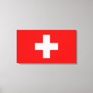 Lienzo Fondo Editable, la bandera de Suiza
