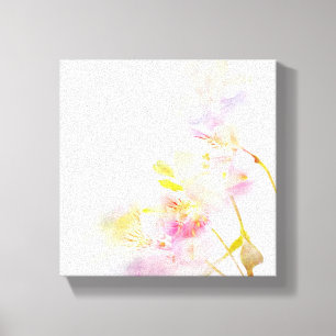 Lienzo fondo floral con las flores de la acuarela