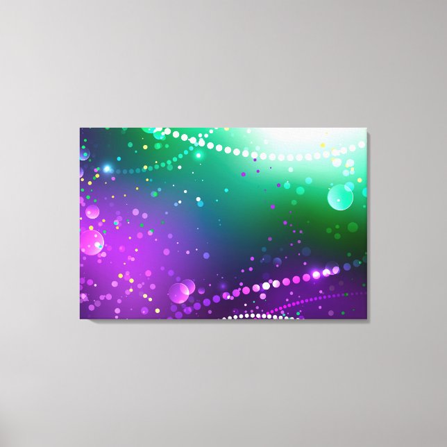 Lienzo Fondo morado festivo Mardi Gras (Anverso)