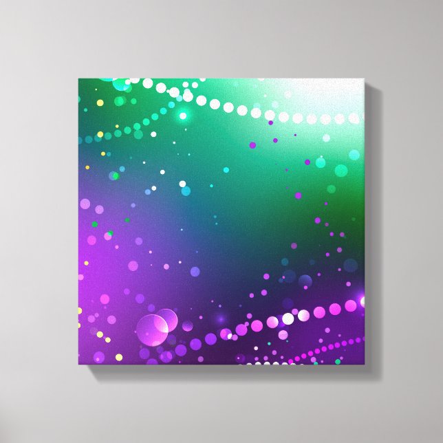 Lienzo Fondo morado festivo Mardi Gras (Anverso)