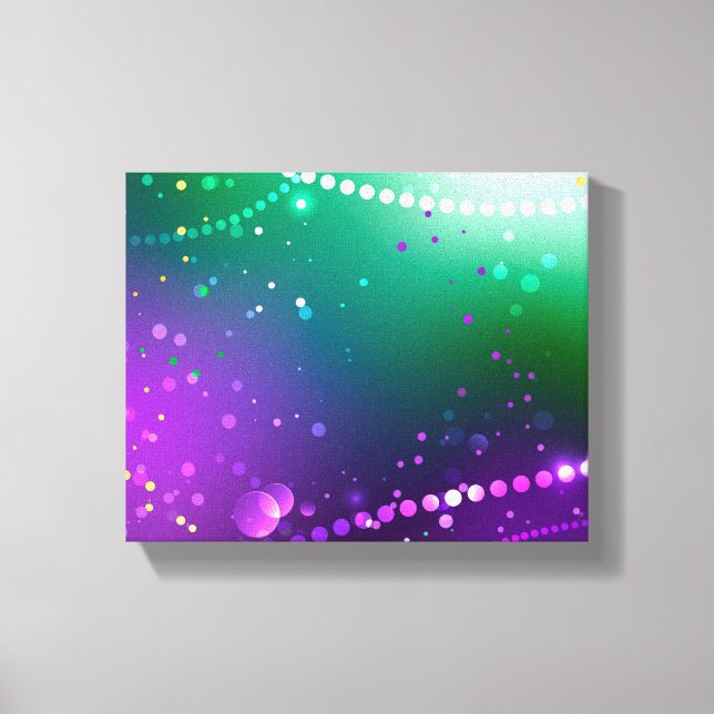 Lienzo Fondo morado festivo Mardi Gras (Anverso)
