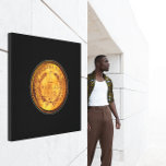 Lienzo Fondo negro de una moneda de 1853 dólares dorados<br><div class="desc">florenciaK Minimalismo y simplicidad Diseño conceptual</div>