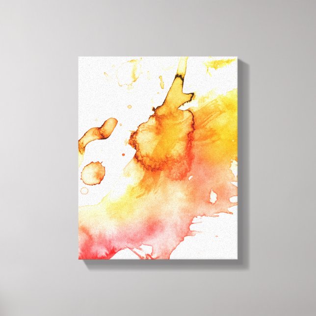 Lienzo Fondo pintado a mano de acuarela abstracta (Anverso)