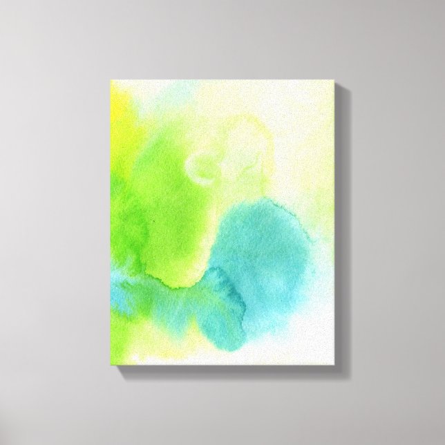 Lienzo Fondo pintado a mano de acuarela abstracta 16 (Anverso)