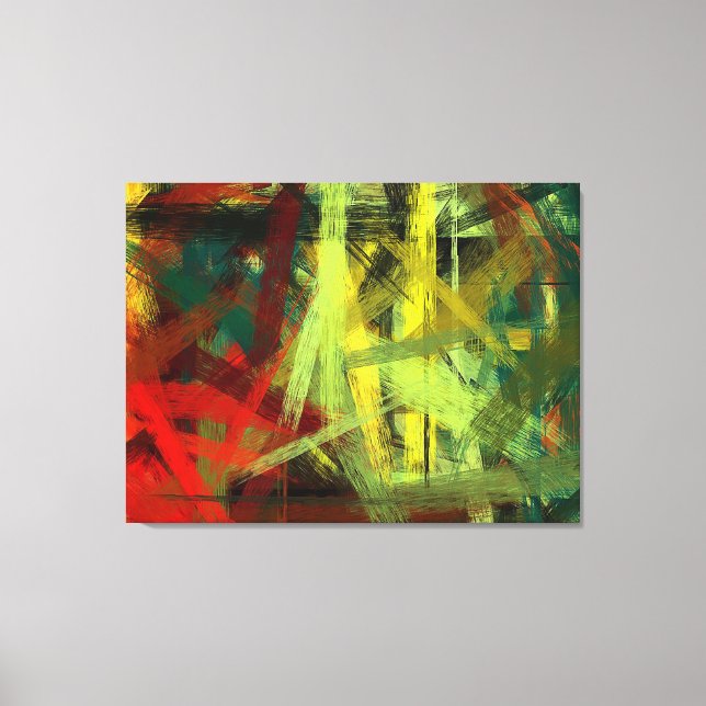 Lienzo Fondo Resumen Pintado Colorido #3 (Anverso)