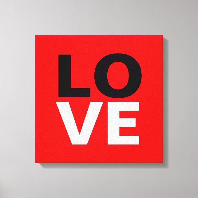 Lienzo Fondo Rojo Único Amor Romance (Anverso)