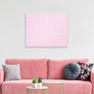 Lienzo fondo rosa y blanco con líneas onduladas