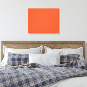 Lienzo Fondo Sólido Minimalista Naranja Brillante