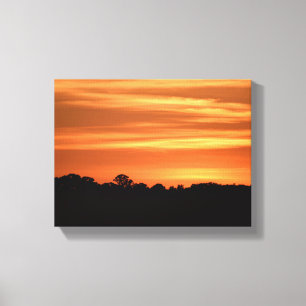 Lienzo Fondo vibrante de puesta de sol