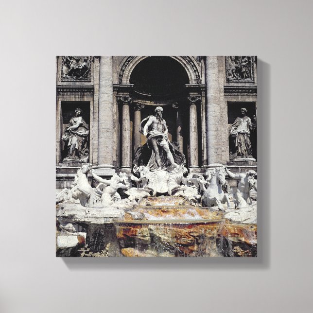 Lienzo Fontana de Trevi, construida 1732-62 (Anverso)