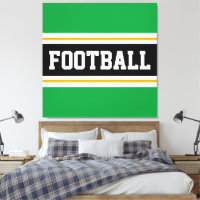 FOOTBALL Green Black Yellow Sports