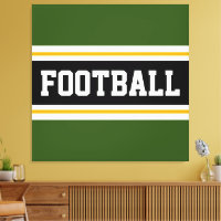 FOOTBALL negrita Black White Yellow Strikes