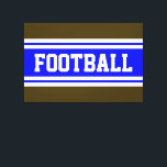 Lienzo FOOTBALL Tiras de Carreras blanca atlética<br><div class="desc">Este diseño deportivo presenta texto atlético audaz dentro de amplias bandas de carreras blancas horizontales gemelas contra el fondo.</div>