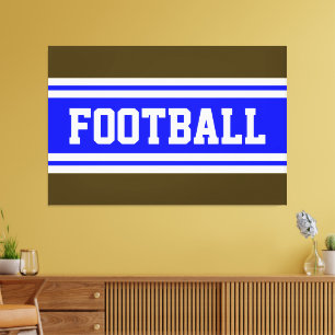 Lienzo FOOTBALL Tiras de Carreras blanca atlética