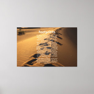 Lienzo Footprint Prayer Faith Based Canvas Art