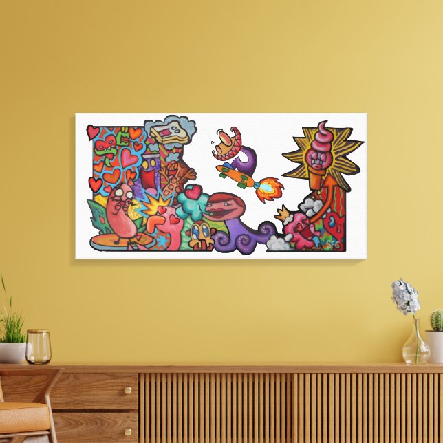 Lienzo For the Love Of By Squid Fear City (2.5) (Insitu (Sala de estar))