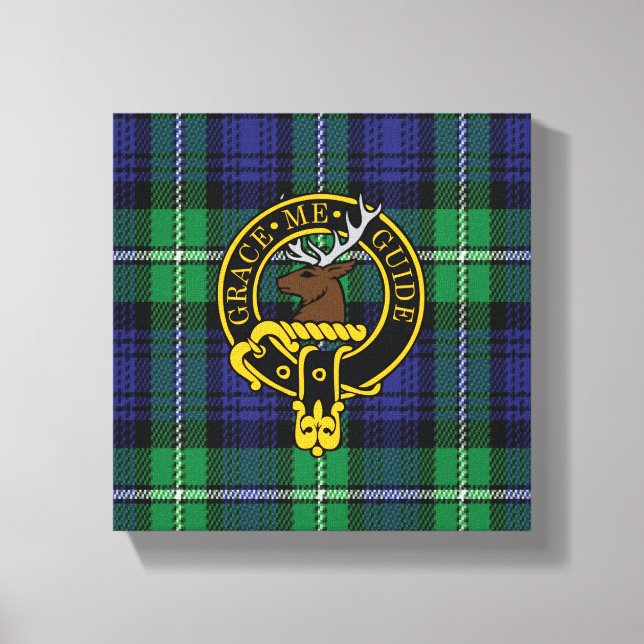 Lienzo Forbes Escudo escocés y Tartan Canvas print (Anverso)