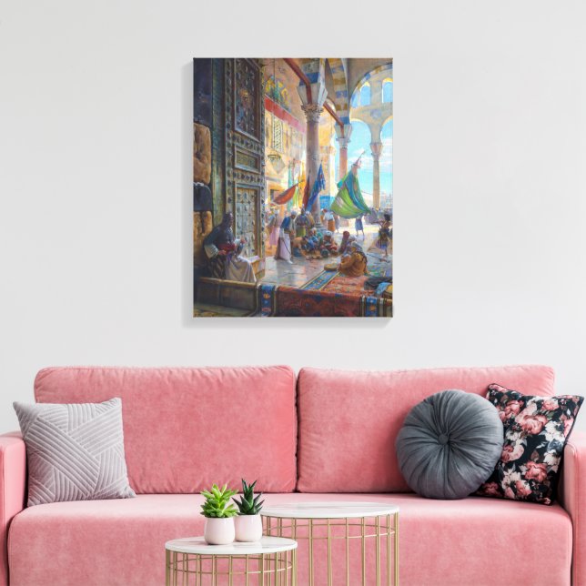 Lienzo Forecourt de la Mezquita de los Omeya | Bauernfein (Insitu (Sala de estar))