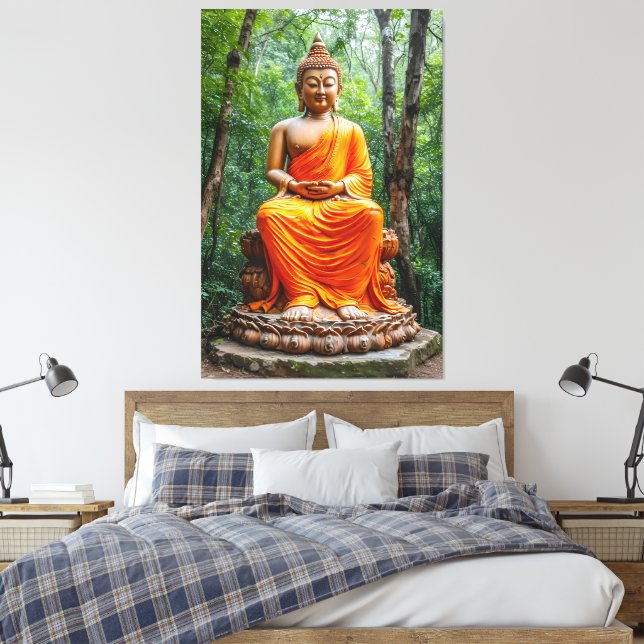 Lienzo Forest of Calm: The Buddha's Sanctuary (Insitu(Dormitorio))