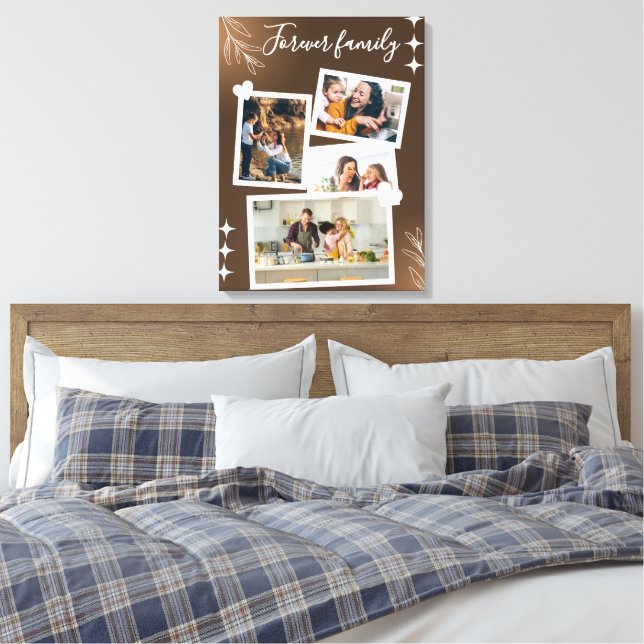 Lienzo Forever Family Personalized Photo Collage (Insitu(Dormitorio))