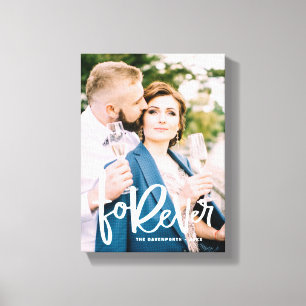 Lienzo Forever Hand Letter   Foto boda