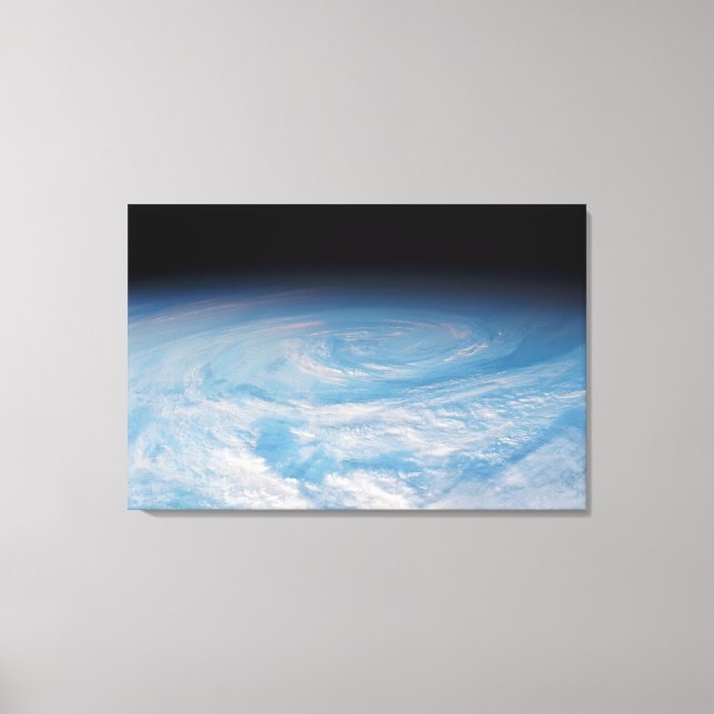 Lienzo Formación de nubes circulares sobre el Océano Pací (Anverso)