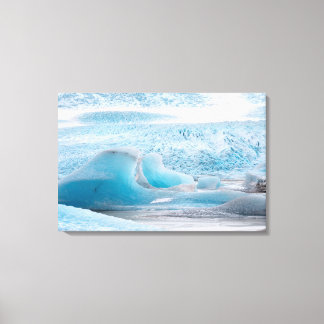 Lienzo Formaciones de hielo glacial azul, horizontal