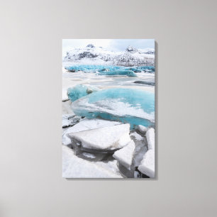 Lienzo Formaciones de hielo glacial en invierno