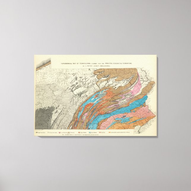 Lienzo Formaciones geológicas de pene (Anverso)
