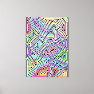 Lienzo formas abstractas asimétricas del arco iris 2