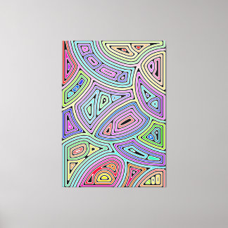 Lienzo formas abstractas asimétricas del arco iris 2