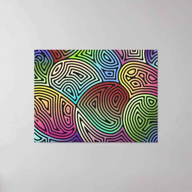 Lienzo formas abstractas coloreadas asimétricas (Anverso)