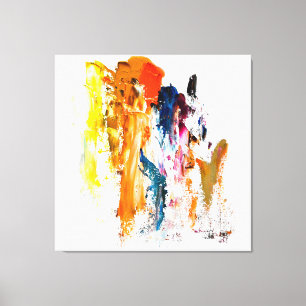 Lienzo Formas abstractas nacidas de la paleta de un artis