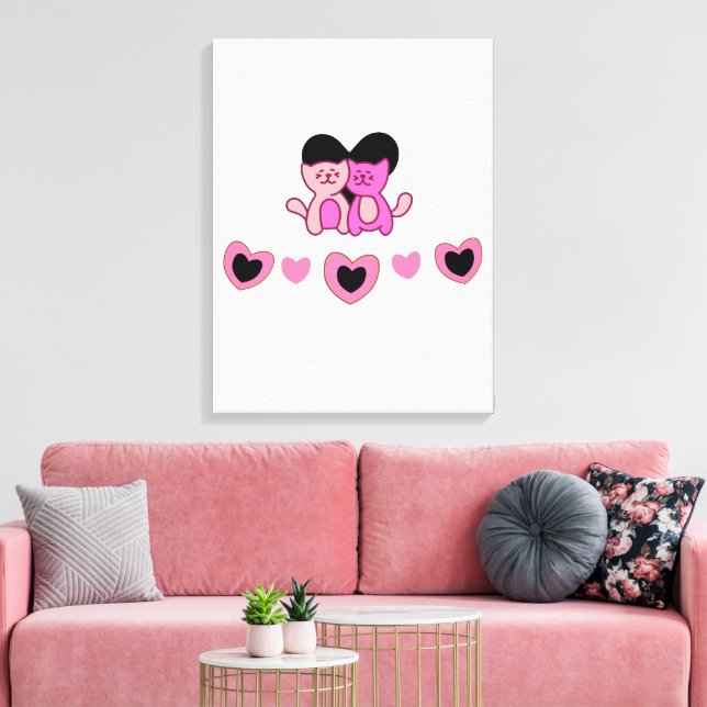 Lienzo Formas de corazón (Insitu (Sala de estar))