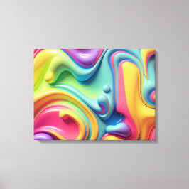 Lienzo Formas de fluidos arcoiris plásticos