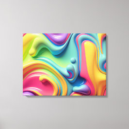 Lienzo Formas de fluidos arcoiris plásticos