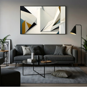 Lienzo Formas geométricas blancas minimalistas